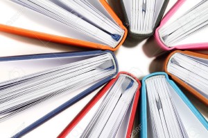 20353363-Top-view-of-colorful-books-in-a-circle-on-white-background-Stock-Photo